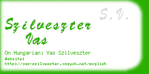 szilveszter vas business card